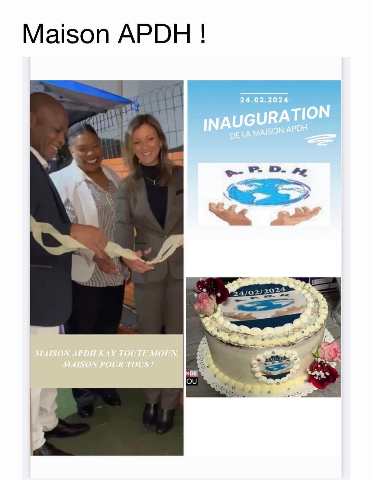 Invités lors de l'inauguration de la Maison d'APDH