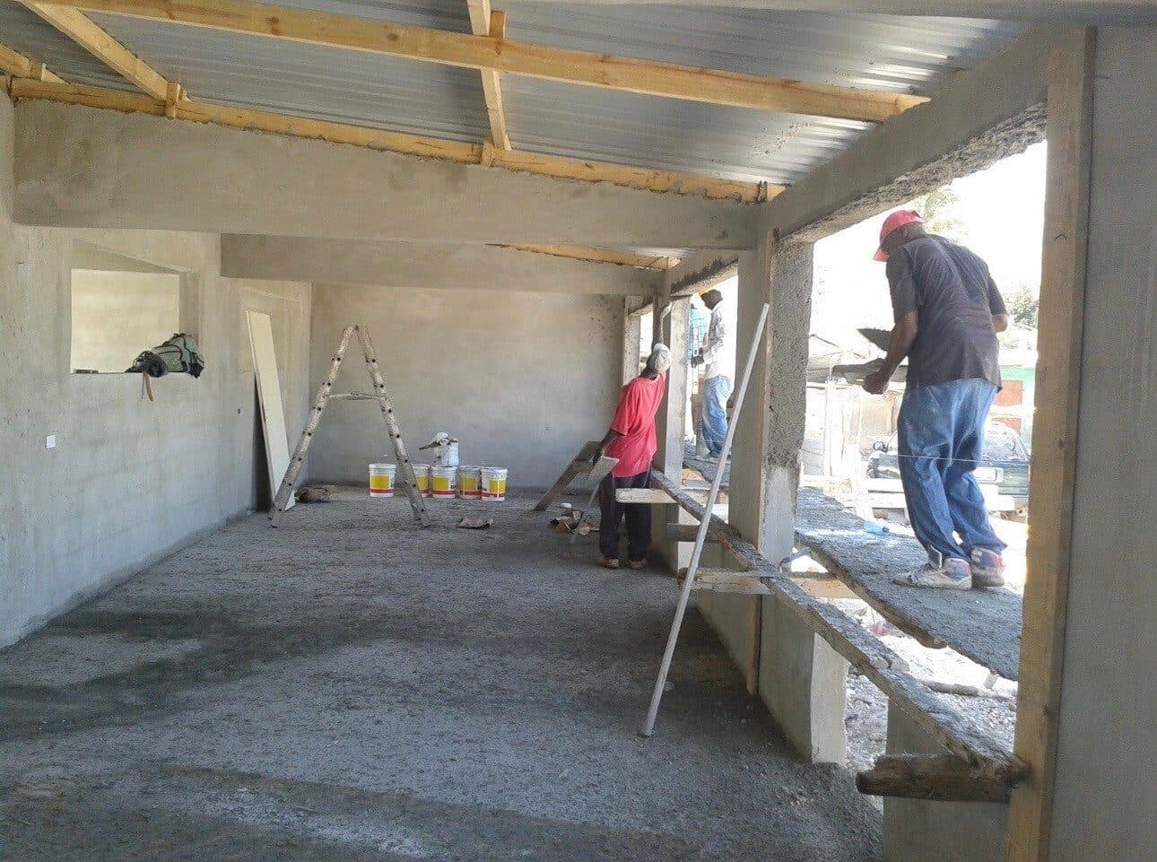 Chantier mené par APDH dans la commune de Ganthier