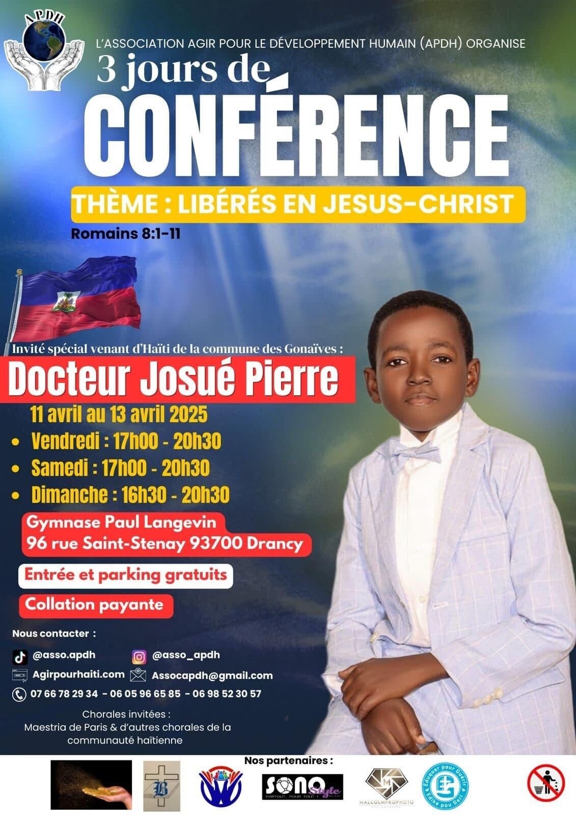 Conférence APDH 2025 avec le Dr Josué Pierre